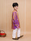 Kid One Elegant Kurta Pyjama Set For Boys Purple