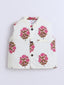 Kid One Infants Phool Bahar Pure Cotton Kurta Pajama With Jacket Set For Boys Pink