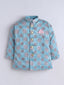 Kid One Embroidered Kurta Pyjama Set For Boys Peach
