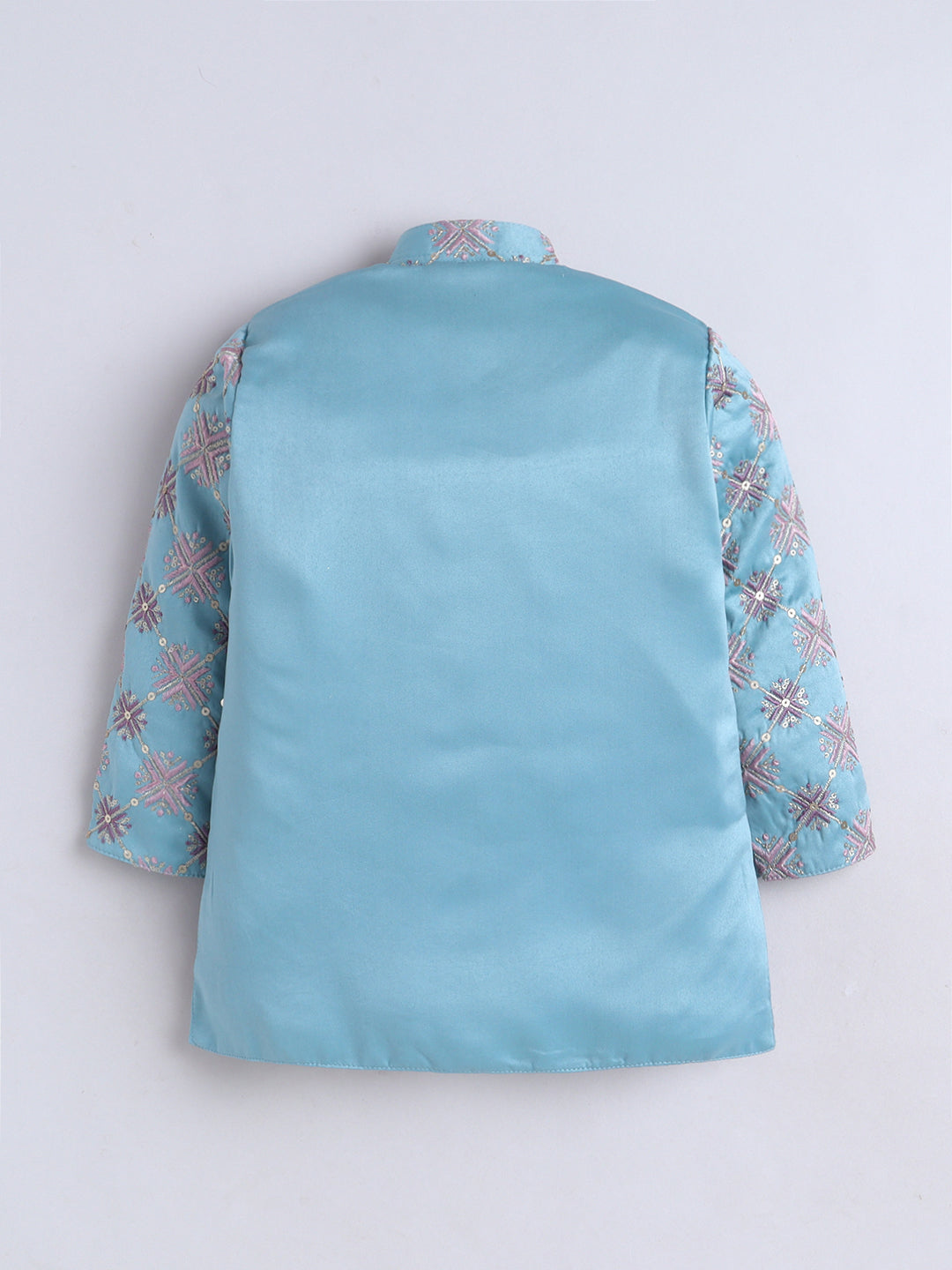 Kid One Embroidered Kurta Pyjama Set For Boys Peach