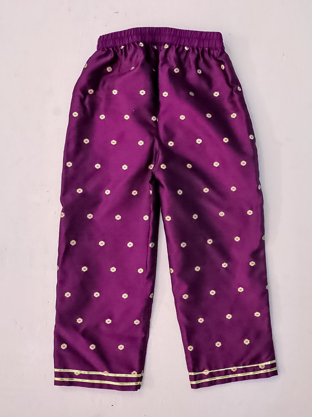 Kid One Chanda Buti Anarkali Pant With Dupatta For Girls Purple
