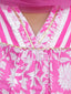Kid One Floral Printed Kurti Palazzo With Dupatta For Girls Pink