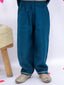 Kid One Block Print Anarkali Pant With Dupatta For Girls Blue
