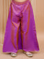 Kid One Royal Silk Anya Top Plazzo Fusion Set For Girls Purple