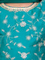 Kid One Royal Silk Zari Embroidered Kurti Plazzo With Dupatta Set For Girls Green