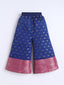Kid One Woven Peplum Top With Palazzo Set For Girls Navy