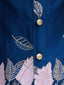 Kid One Poly Silk Embroidered Nawab Sherwani Dhoti Set For Boys Navy Blue