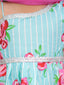 Kid One Floral Print Cotton Kurti Sharara With Dupatta Set With Floral Cotton Kurta And Pajama With Jacket Set Turquoise