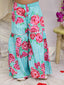 Kid One Floral Print Cotton Kurti Sharara With Dupatta Set With Floral Cotton Kurta And Pajama With Jacket Set Turquoise