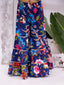 Kid One Sleeveless Floral Print Crop Top With Sharara Set For Girls Blue