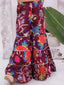 Kid One Sleeveless Floral Print Crop Top With Sharara Set For Girls Wine