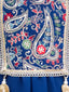 Kid One Ruhani Embroidered Kurti Sharara With Dupatta For Girls Blue