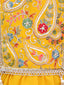 Kid One Ruhani Embroidered Kurti Sharara With Dupatta For Girls Yellow