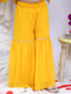 Kid One Ruhani Embroidered Kurti Sharara With Dupatta For Girls Yellow