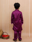 Kid One Mirror Kurta With Pajama Set For Boys Wine
