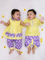 Kid One Sunshine Infants Top And Salwar Set For Girls With Cotton Kurta Dhoti Set For Boys Yellow