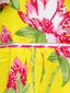 Kid One Floral Peplum Top With Afgani Salwar Set For Girls Yellow