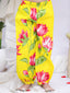 Kid One Floral Peplum Top With Afgani Salwar Set For Girls Yellow
