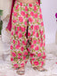 Kid One Phool Bahar Pure Cotton Printed Kurti Salwar With Dupatta For Girls Pink
