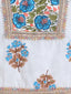 Kid One Infants Phool Bahar Pure Cotton Printed Kurti Salwar With Dupatta For Girls Blue
