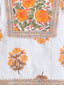 Kid One Infants Phool Bahar Pure Cotton Printed Kurti Salwar With Dupatta For Girls Orange