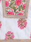 Kid One Infants Phool Bahar Pure Cotton Printed Kurti Salwar With Dupatta For Girls Pink