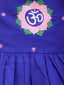 Kid One Om Embroidered Kurti With Salwar Set For Girls Blue