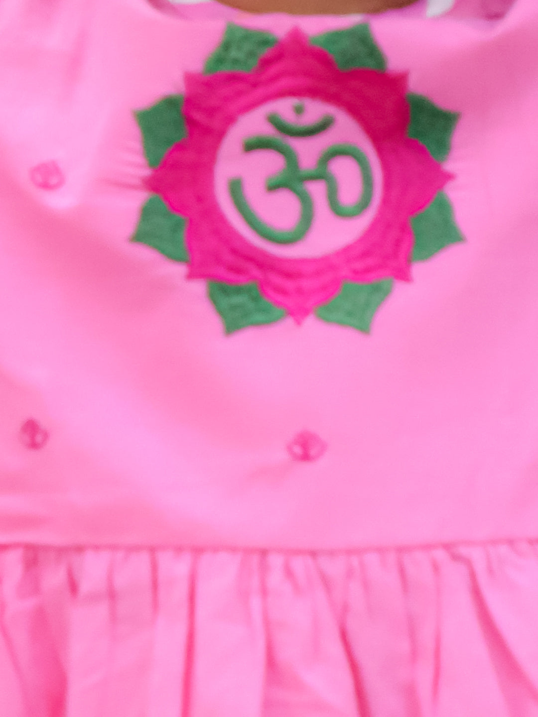 Kid One Om Embroidered Kurti With Salwar Set For Girls Pink