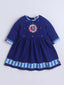 Kid One Infants Om Embroidered Kurti With Salwar Set For Girls Blue