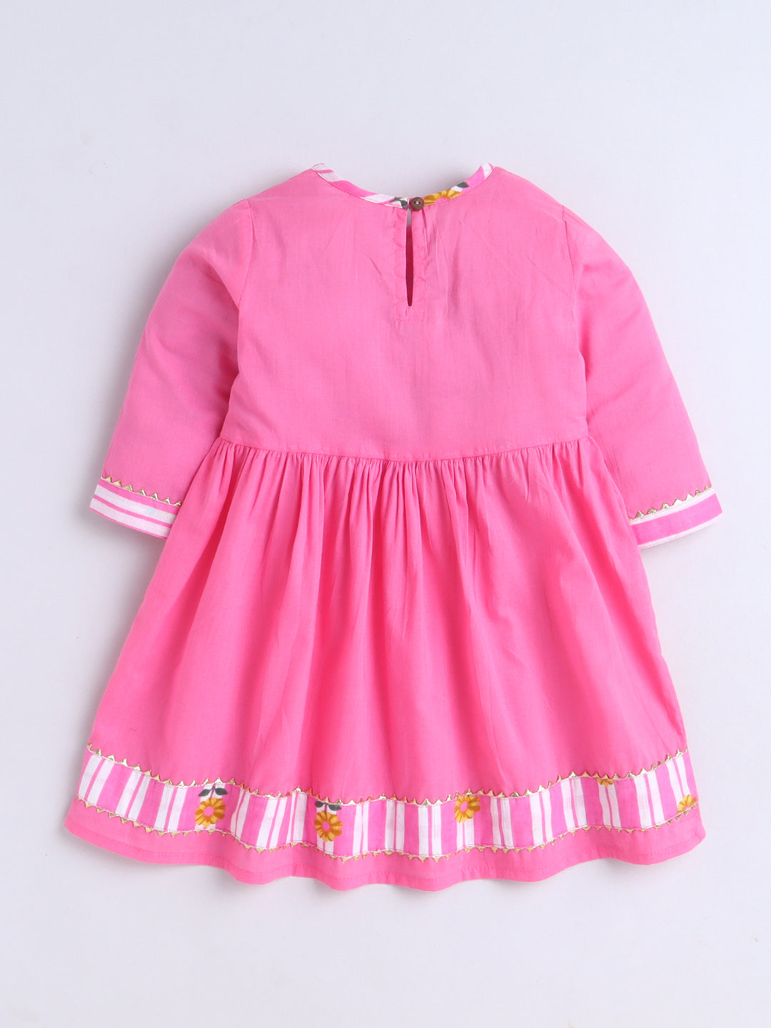 Kid One Infants Om Embroidered Kurti With Salwar Set For Girls Pink