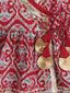 Kid One Infants Ikkat Print Cotton Kurti With Salwar Set Red