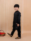 Kid One Embroidered Sherwani Kurta Pajama Set Black For Boys