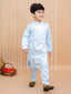 Kid One Embroidered Sherwani Kurta Pajama Set For Boys Blue