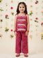 Kid One Navratri Bandhani Print Cotton Co-ord Set For Girls Pink