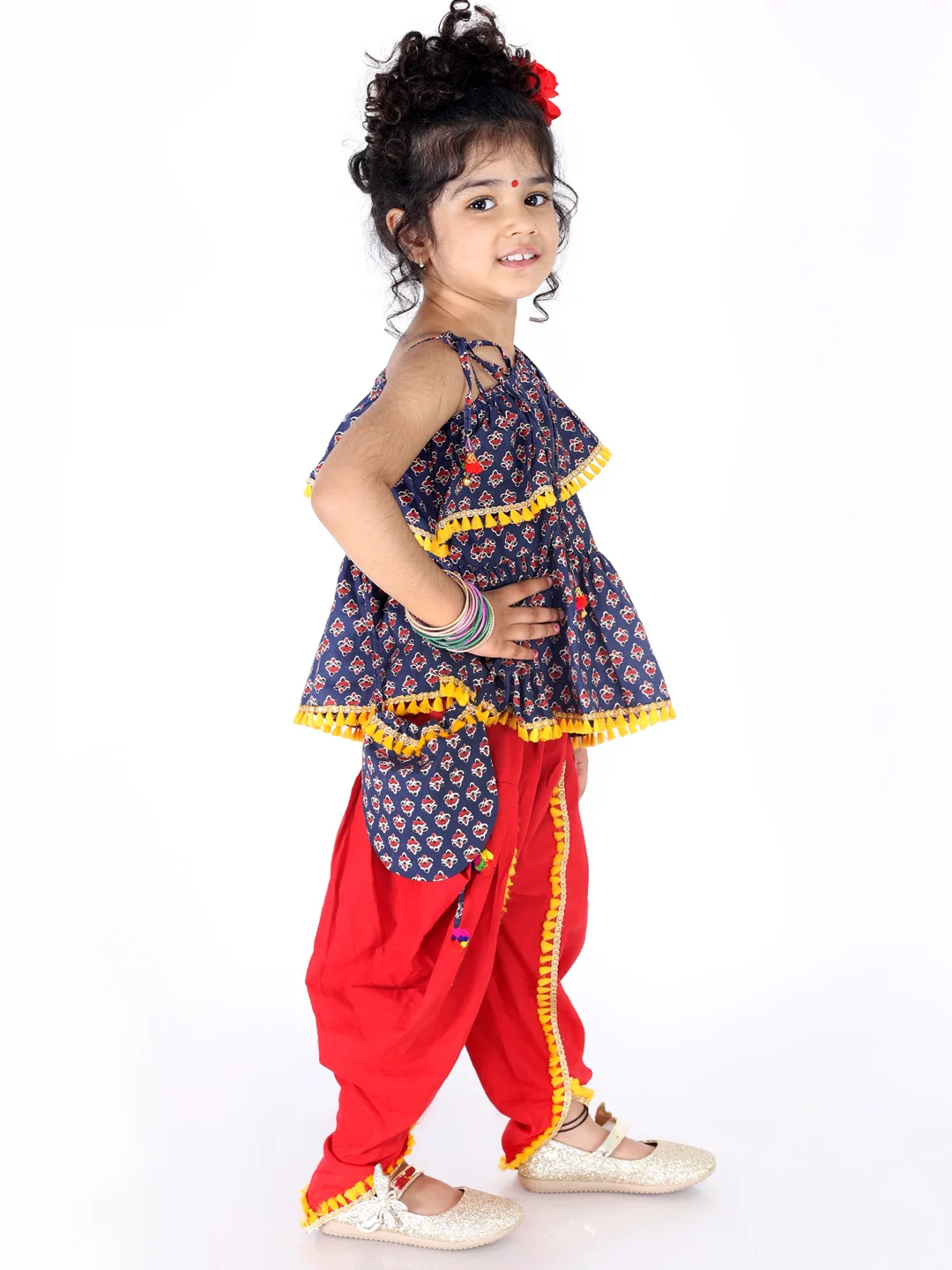 Buy Pink Polka Embroidered Top and Dhoti for Baby Girls Indian Dhoti Pants  Peplum Girl Dhoti Dress Kids-wear Customisable Readymade Online in India -  Etsy