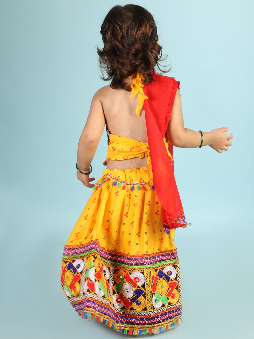 Radha Lehenga Chaniya Choli Janmashtami Multicolor Costume Dress for G