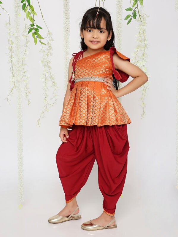 Kids Peplum Kurti With Dhoti Pants at Rs 300/piece | Kids Suits in Jaipur |  ID: 24470426055