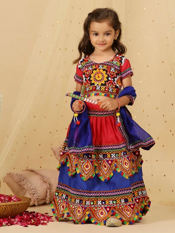 Buy Jilmil Girls One Shoulder Navratri Dress Green for Girls (12-13Years)  Online in India, Shop at FirstCry.com - 14476267